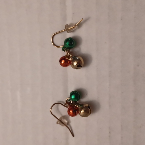 4/$30 Shiny Christmas Bells Earrings - Picture 1 of 3